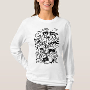 Sällsam samling tecknade figurer t shirt