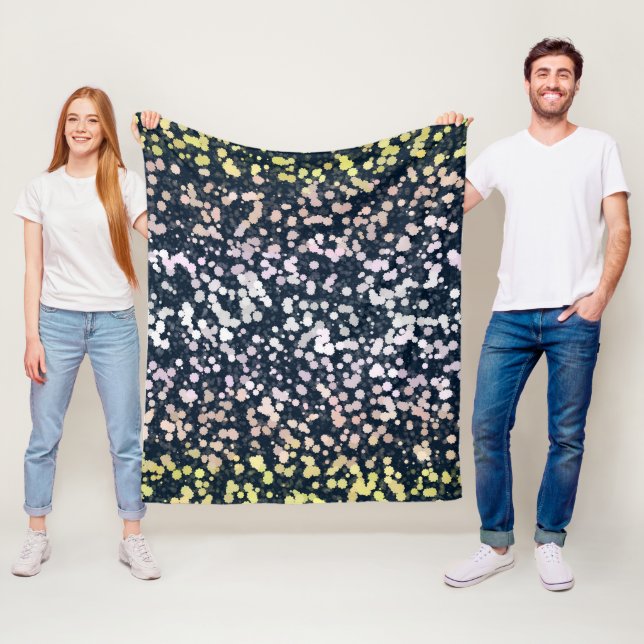 Sällsam Söt Retro Boho Flora Pangender Pride Flagg Fleecefilt (På plats)