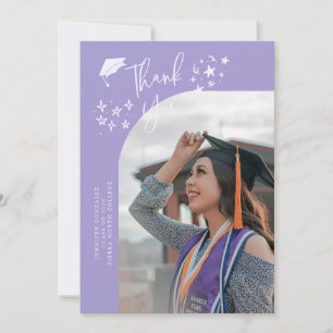 Sällsam Tack Stjärnor Lilac Examen Foto Meddelande