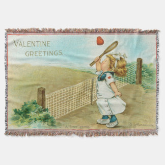 Sällsam tennisvalentin från cirka 1915 filt
