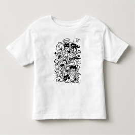 Sällsam trupp tecknade figurer t shirt