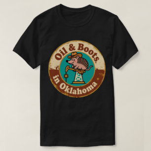Sällsam västerncharm_ Oklahoma Cowboy Armadillo T Shirt