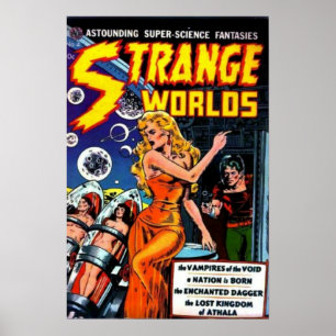 Sällsamma världar - fantastisk super-science ficti poster