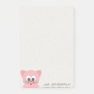 Sällsamt Nyckfull Katt Glittrig-Hallå Underbar Post-it Block