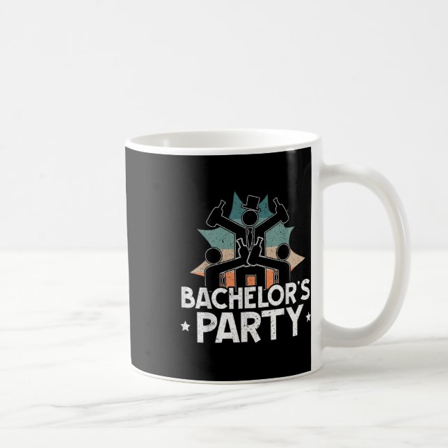 Sällskap Bachelor Dricker Lag Öl Brud Brudgum  Kaffemugg (Höger)