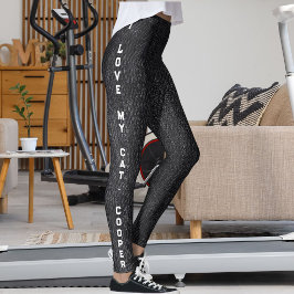 Sällskaps Katt Mamma Falska Denim Svarta Byxor Ret