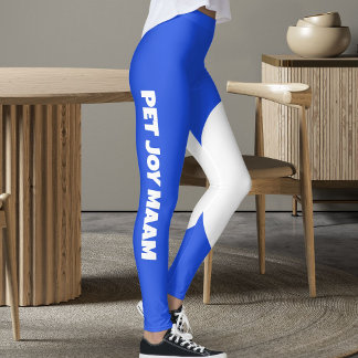 Sällskaps Katt Mamma Namn Elektrisk Safir Blå Anpa Leggings