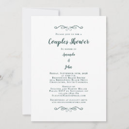 Sällskapsbröllop Förlovningsfest Smaragd Inbjudningar