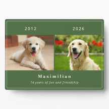 Sällskapsdjur Hund 2-Foto Anpassat Namn Minnesmärk