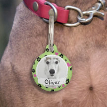 Sällskapsdjur Hund Anpassad Foto Namn Tassavtryck 