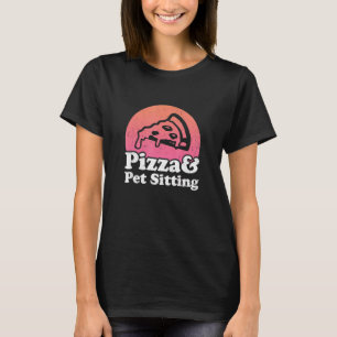 Sällskapsdjur i Pizza och Pet Sitta Hundar T Shirt