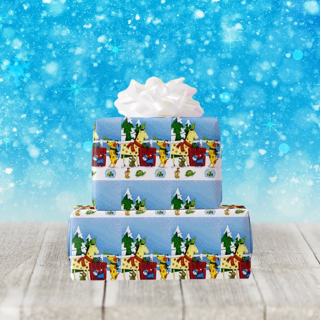 Sällskapsdjur, Kärlek, Papper julinsvällning Presentpapper (Skapare uppladdad)