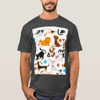 Sällskapsdjur med kattungar och valpar med pedigre t shirt