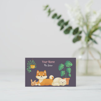 Sällskapsdjur/Pet Sitta Affärskort  Cute Animals Visitkort