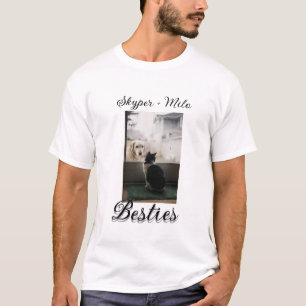Sällskapsdjur vänner add name husdjur foto djur kä t shirt