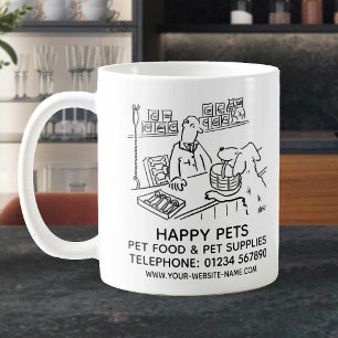 Sällskapsdjursfoder och husdjursbesättningar kaffemugg