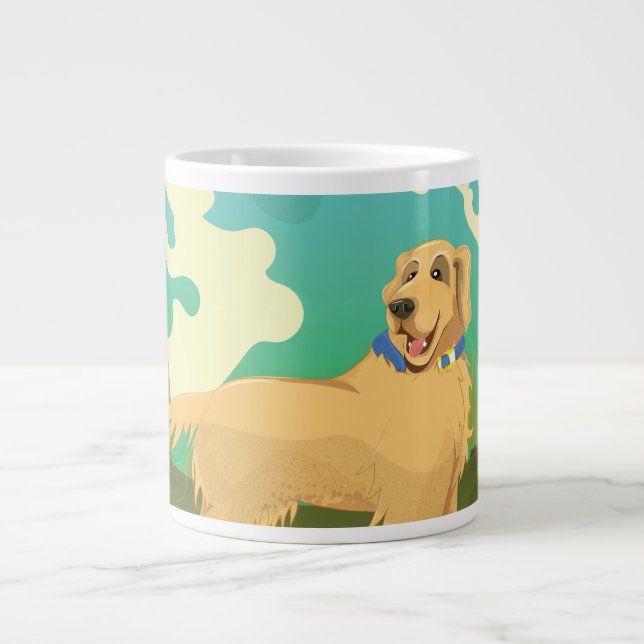 Sällskapshund i parken jumbo mugg (Framsidan)