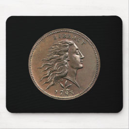 Sällsynt 1793 U.S. Penny Mouse Pad Musmatta