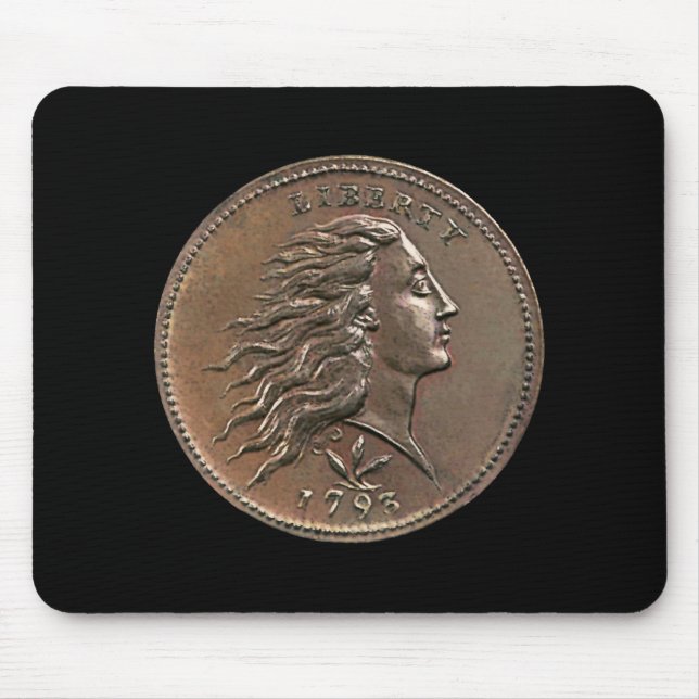 Sällsynt 1793 U.S. Penny Mouse Pad Musmatta (Framsidan)