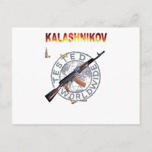 SÄLLSYNT AK-47 RYSKA ARMÉN KALASHNIKOV GEVÄR MILIT VYKORT