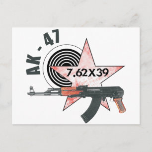 SÄLLSYNT AK-47 RYSKA ARMY KALASHNIKOV GUN MILITARY VYKORT