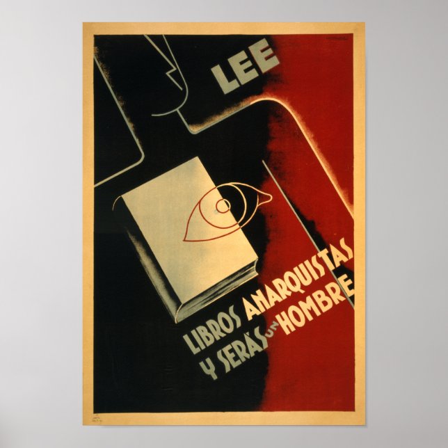Sällsynt Anarkist-Poster för spanska civila Krig - Poster (Framsidan)