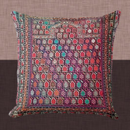 Sällsynt Antique Caucasian Oriental Matta Design Kudde
