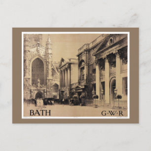 Sällsynt Bath Vintage resor Poster återställd Vykort
