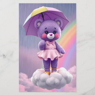 Sällsynt Bear ~ Lila Brevpapper