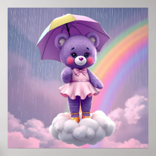 Sällsynt Bear ~ Lila Poster