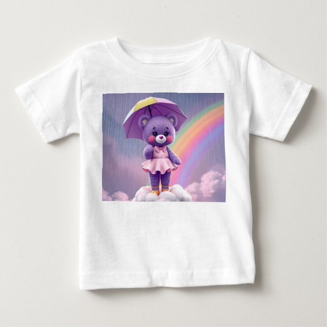 Sällsynt Bear ~ Lila T Shirt (Framsida)
