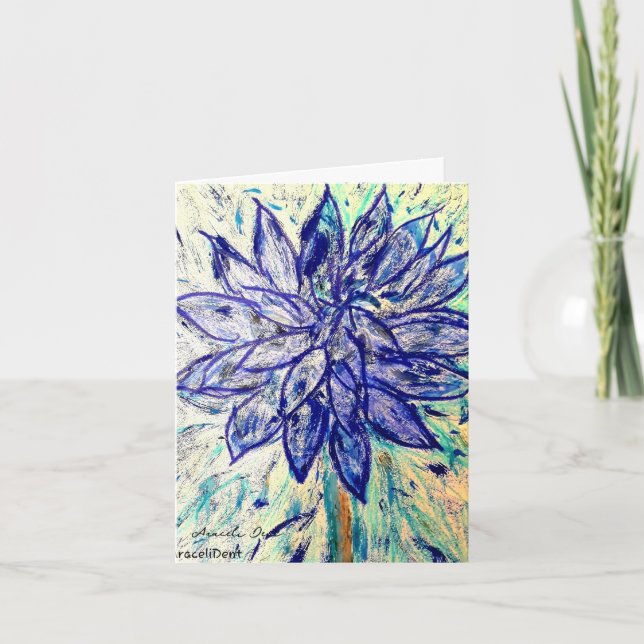 Sällsynt Blue Dahlia Kort (Framsida)