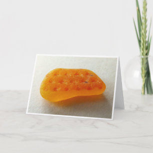Sällsynt Bright Orange Sea Glass med Struktur Kort