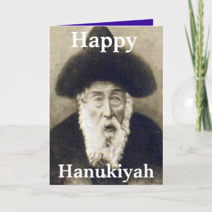 SÄLLSYNT CHANUKAH GREETING CARDS - RABBI - PHOTO G HELGKORT