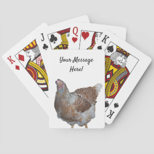 Sällsynt Chicken RÖR Blålakad Red Wyandotte Hen Casinokort