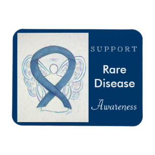 Sällsynt Disease Awareness Ribbon Angel Anpassning Magnet