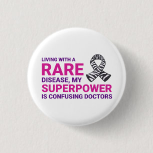 Sällsynt Disease Awareness Superpower Doktor Confu Knapp