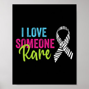 Sällsynt Disease Awareness Zebra Ribbon, I Kärlek Poster