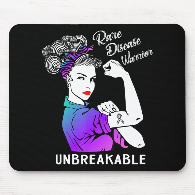 Sällsynt Disease Warrior Obrytable T-Shirt Awarene Musmatta (Framsidan)