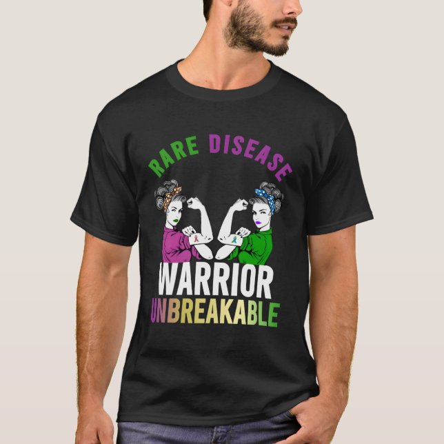 Sällsynt Disease Warrior Obrytable T-Shirt Sällsyn (Framsida)