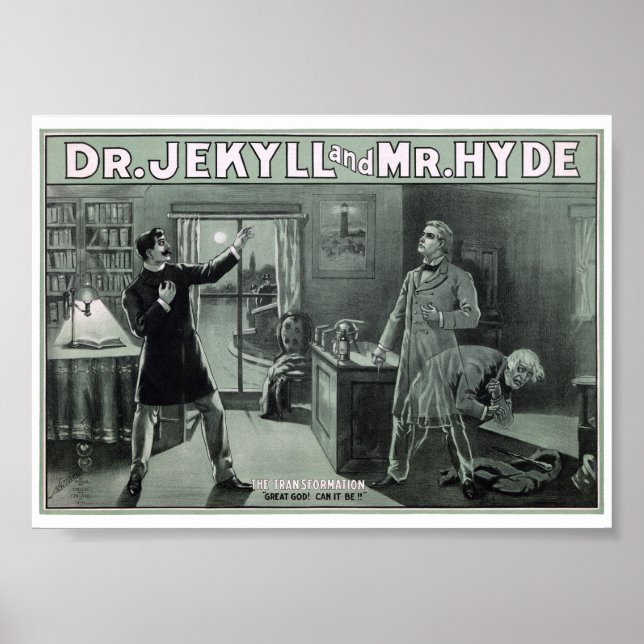 Sällsynt Dr. Jekyll och Mr. Hyde Transformationsaf Poster (Framsidan)