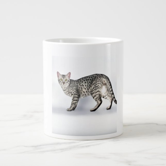 Sällsynt egyptisk Mau-katt Jumbo Mugg (Framsidan)