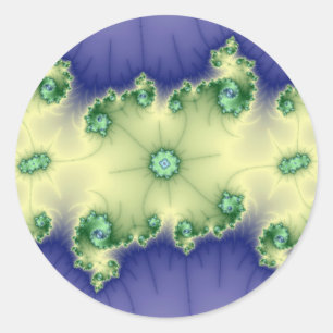 Sällsynt Gem - Fractal Runt Klistermärke