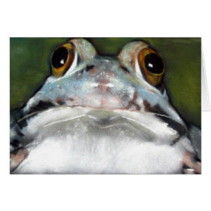 Sällsynt groda: Realism Pastel Painting Hälsningskort