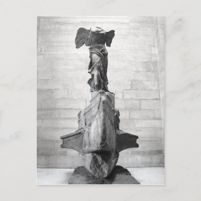 Sällsynt Head On View Winged Victory of Samothrace Vykort (Framsida)