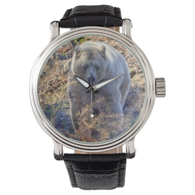 Sällsynt Kermode Bear (Spirit Bear) Wildlife Photo Armbandsur (Framsida)