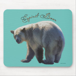 Sällsynt Kermode Bear Wildlife Art Design Musmatta