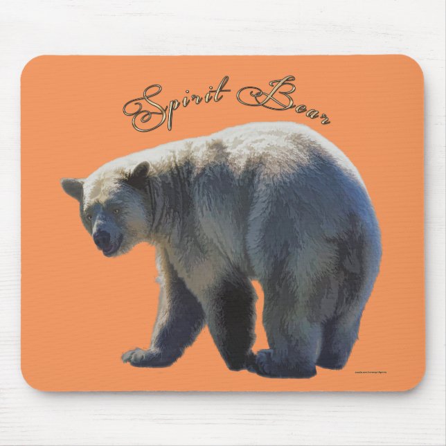 Sällsynt Kermode Bear Wildlife Art Design Musmatta (Framsidan)