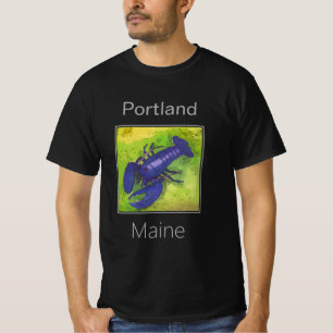Sällsynt Lila Lobster, Portland, Maine T Shirt