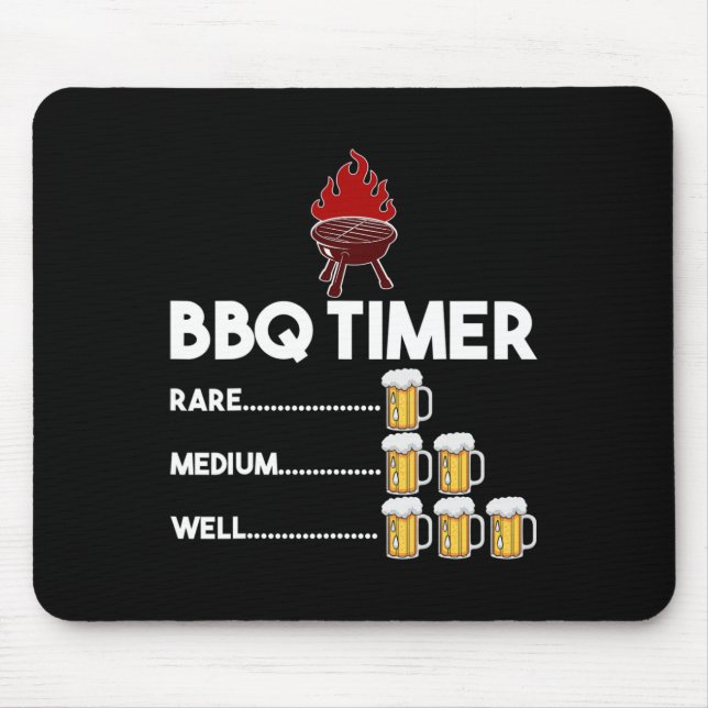 Sällsynt Medium Väl Roligt Bbq Timer Öl Present By Musmatta (Framsidan)